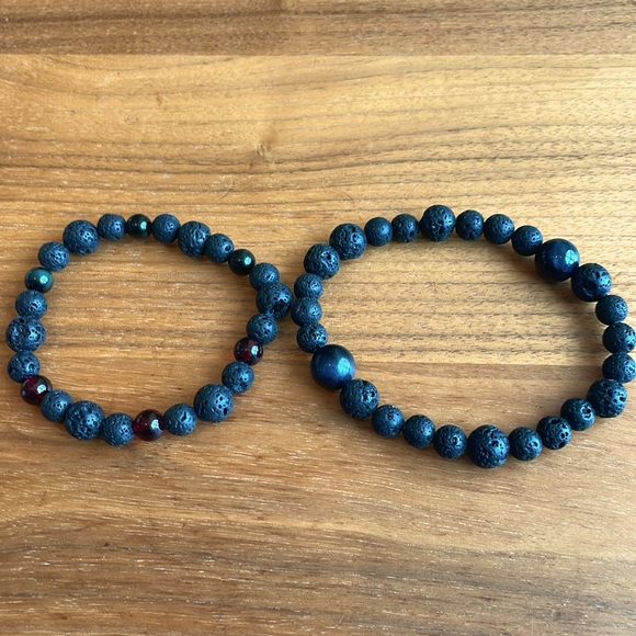 Whispering Grove Other - After the Eruption- lava beads and obsidian